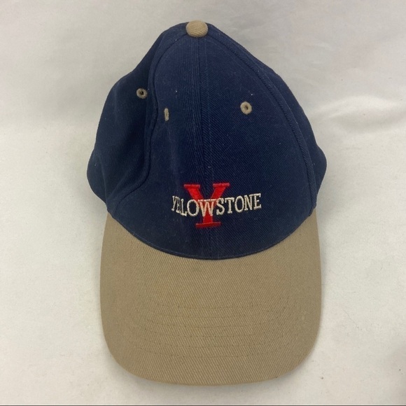 Other - Vintage Yellowstone National Stone Navy Blue Hat